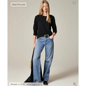 J. Crew Vintage jersey long-sleeve T-shirt in Black NWT size Small